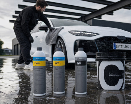 Detailing1 Koch-Chemie Spotlight: Gentle Snow Foam Gsf, Ceramic Effect Shampoo Ces, Quick & Shine Qs nach der Regenwäsche
