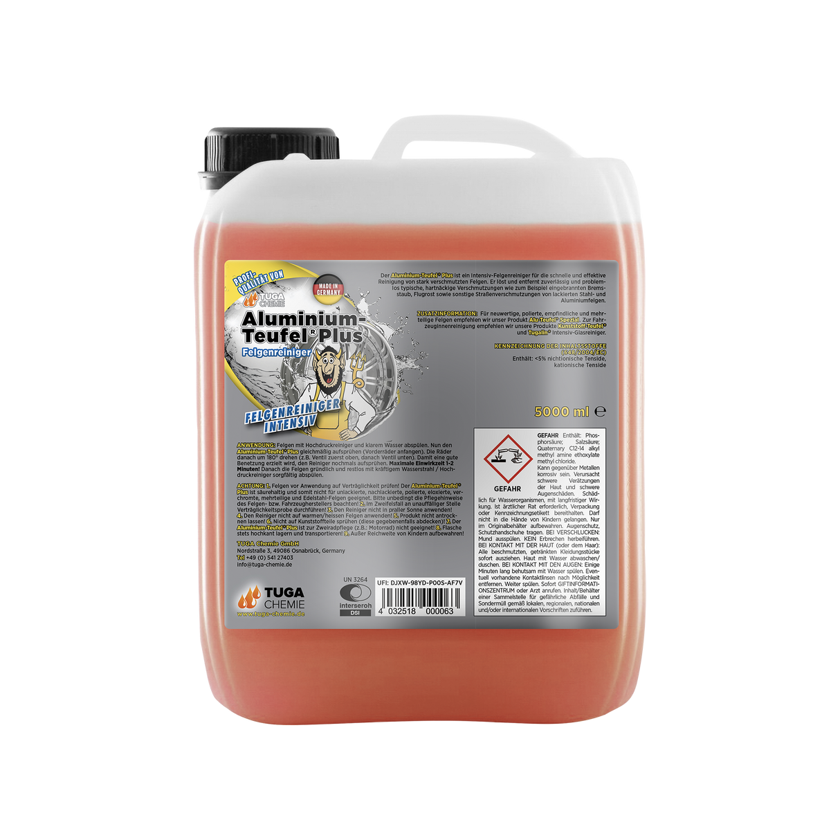 Tuga Chemie Aluminium-Teufel® (Rot) — Felgenreiniger 5 Liter