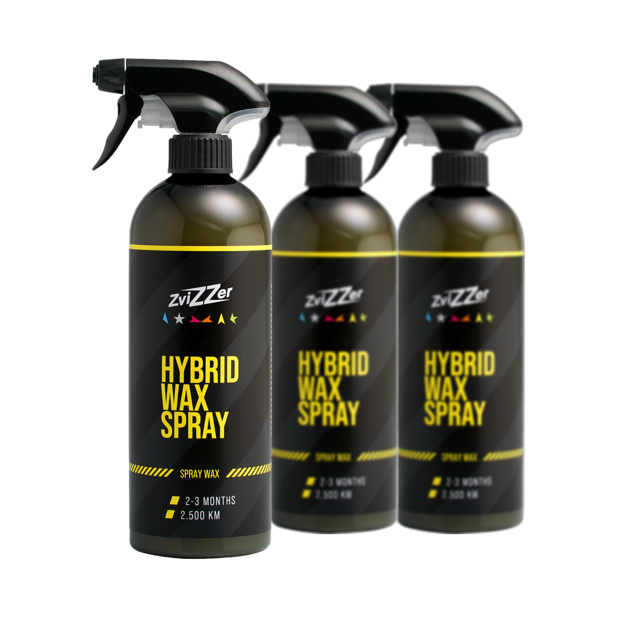 ZviZZer Hybrid Wax Spray — Sprühwachs 500 ml / 3er-Set