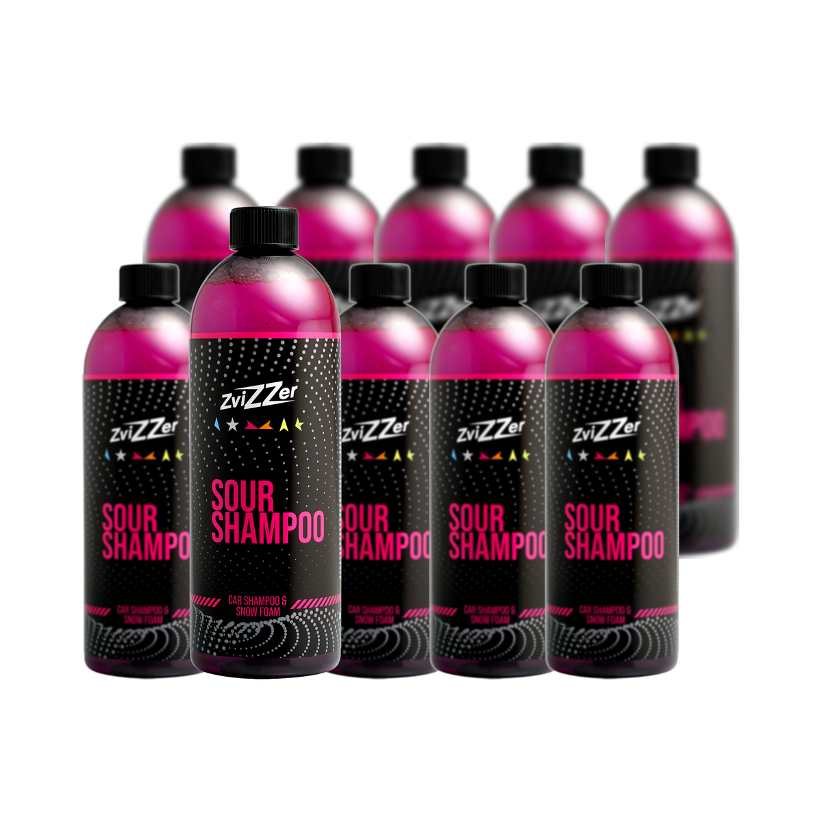 ZviZZer Sour Shampoo — Autoshampoo 1000 ml / 10er-Set