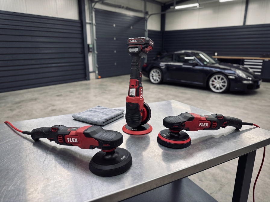 Detailing1 Spotlight: FLEX Poliermaschinen — PE 2 14-EC C, XFE 2 15 18-EC, XCE 2 8 14-EC C