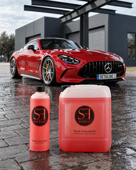 servFaces Wash Concentrate (High-Concentrate) 1000 ml / 1 litre and 10 litres on wet paving after the hand wash