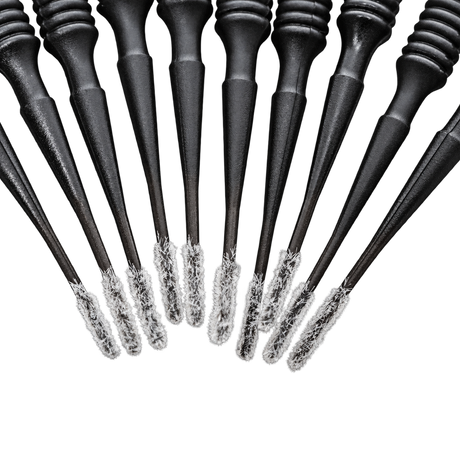 Feine weiße Pinselköpfe des COLOURLOCK "Mini Brush" 10-teiligen Sets für Lederreparaturen