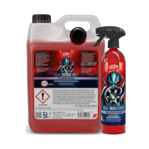 Detailing1 NIGRIN „Alu Monster" Felgenreiniger — 1 Liter Sprühflasche und 5 Liter Kanister