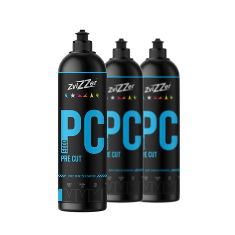 ZviZZer PC 5000 "Pre Cut" (Blau) — Schleifpolitur 750 ml / 3er-Set
